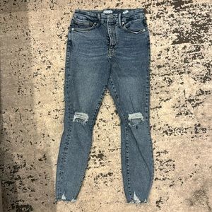 Good American skinny jeans distressed size 28